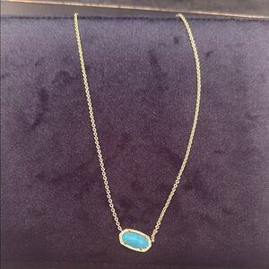 Kendra Scott Gold Necklace with Turquoise Pendant